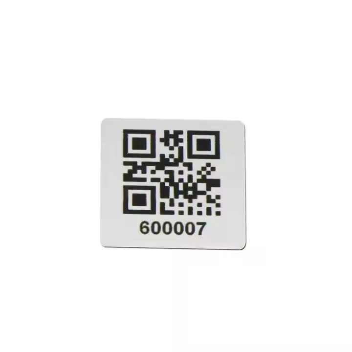 Laser engraved metal barcode label with serial number for asset tracking