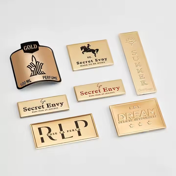 Custom Colored Brass Die-Cast Label with Engraving
