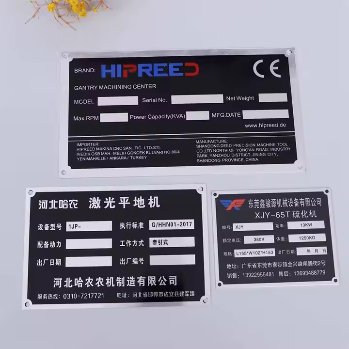 Durable Industrial Metal Tag for Equipment and Asset Identification