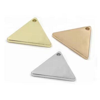 Custom Triangle Metal Tags for Hats and Garment Accessories