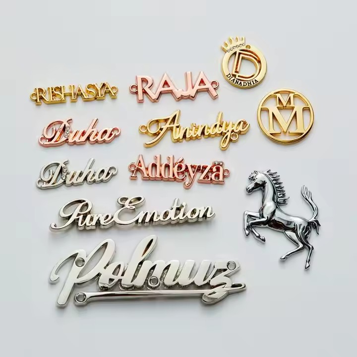 Custom Die-Cast Metal Labels for Clothing and Fashion Brands