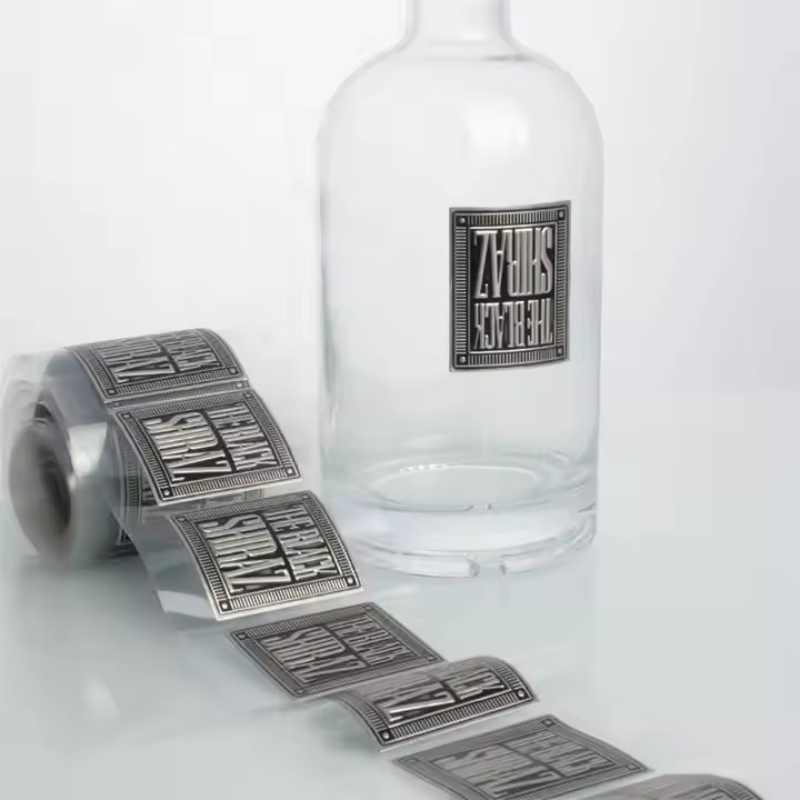 Custom 3D Luxury Aluminum Labels for Perfume and Wine Bottles