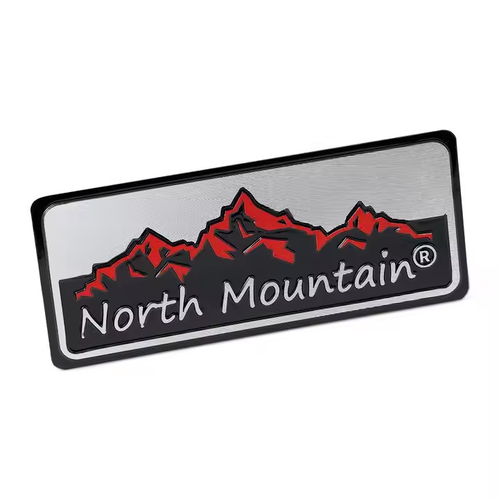 Custom engraved and UV printed aluminum logo labels