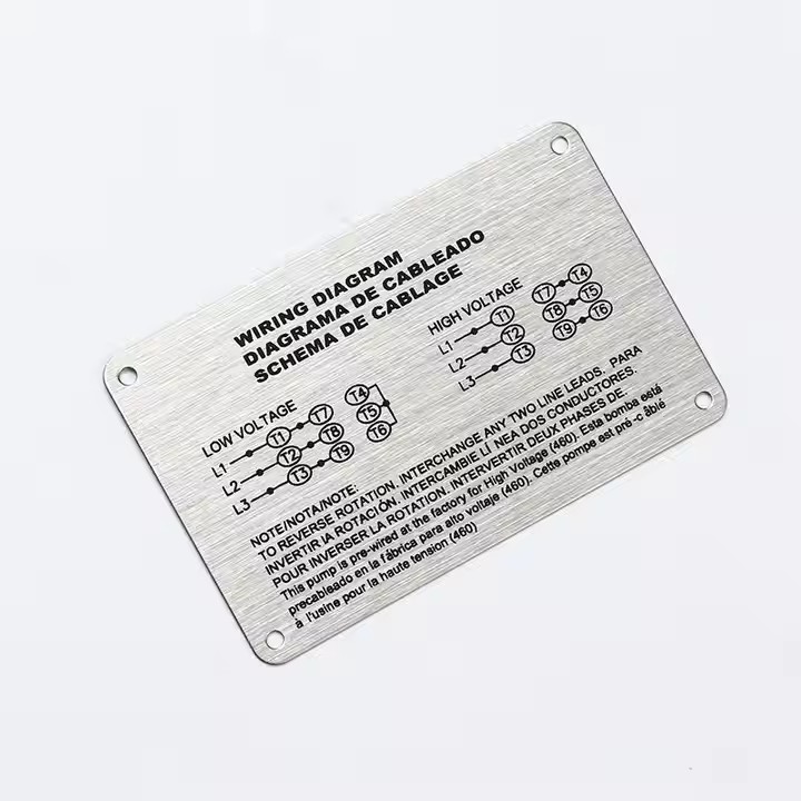 Printed Aluminum Industrial Metal Tag for Machinery