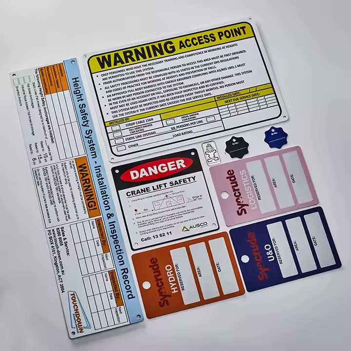 Custom new design industrial metal label for machine identification