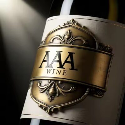 Custom durable waterproof metal label for wine bottles

