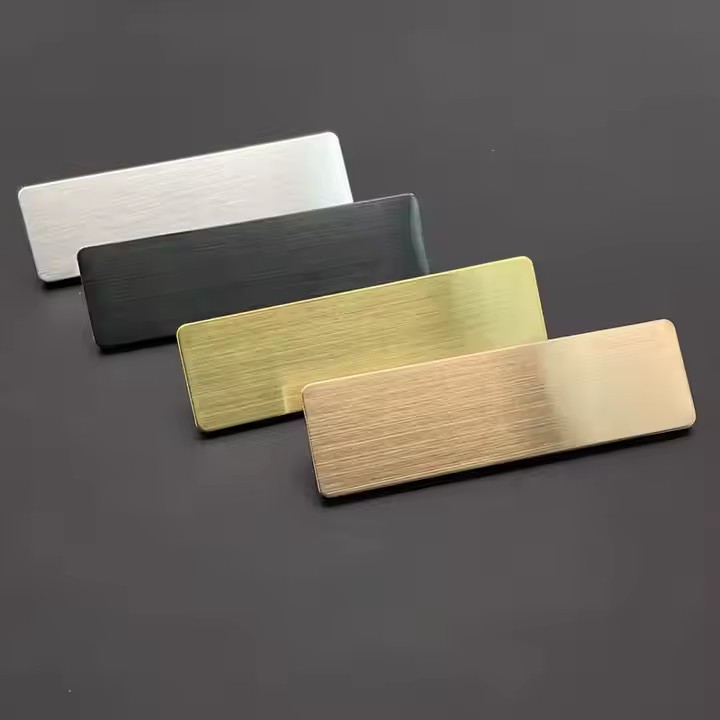Custom stainless steel work number tag with laser engraving