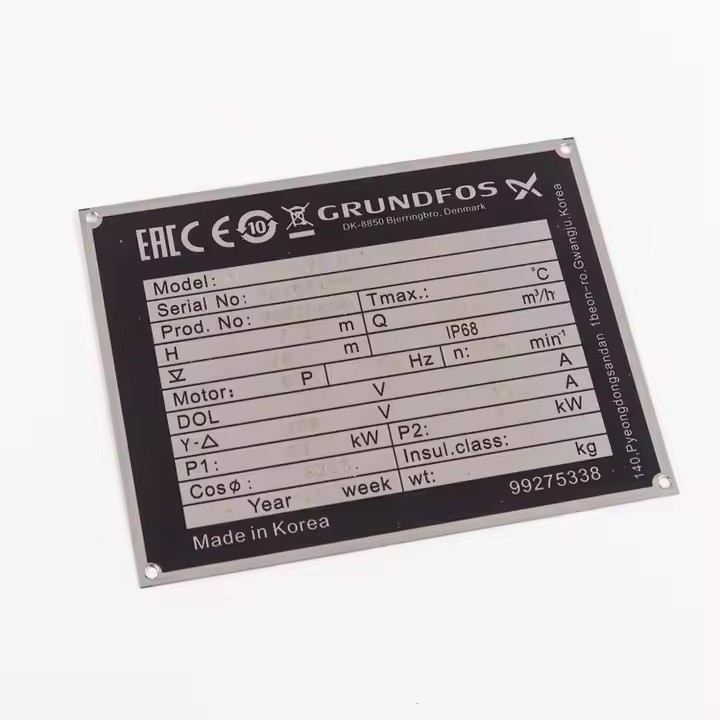 Durable Industrial Metal Tag for Machinery Labeling