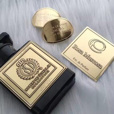 Custom Embossed Aluminum Label for Luxury Perfume Bottles