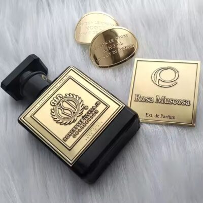 Custom Embossed Aluminum Label for Luxury Perfume Bottles