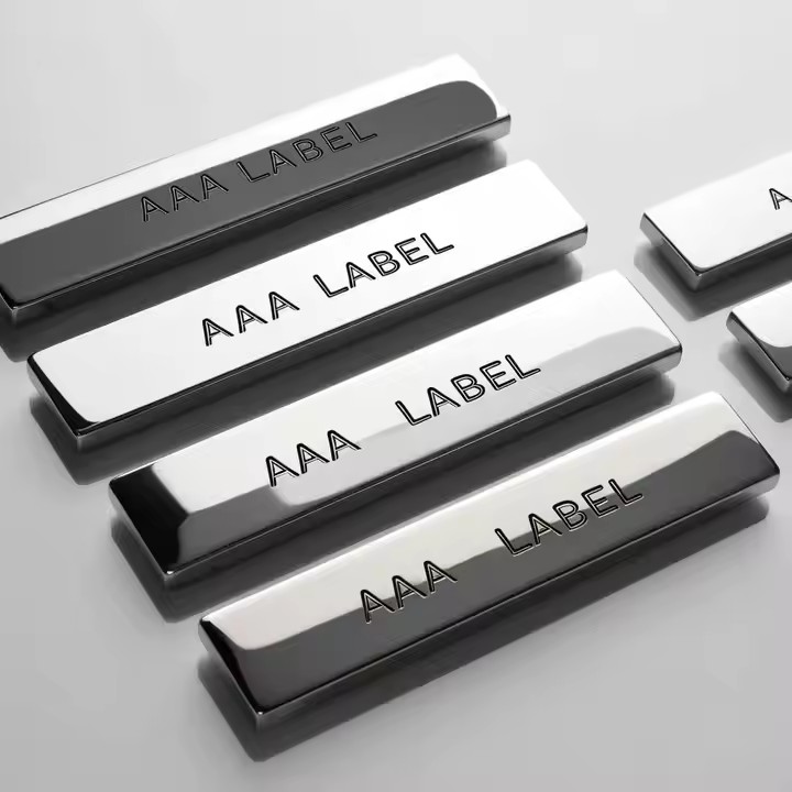 Custom stainless steel label for luxury packaging box