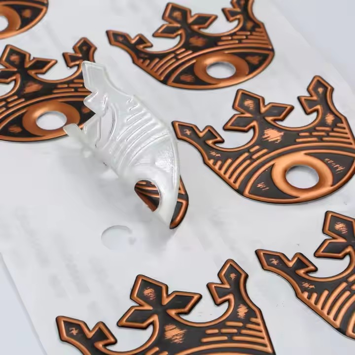 Custom metal adhesive label for brandy and wine bottles