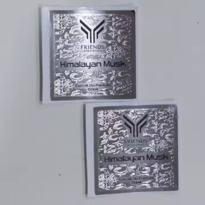 Custom high-quality engraved metal label for perfume bottles