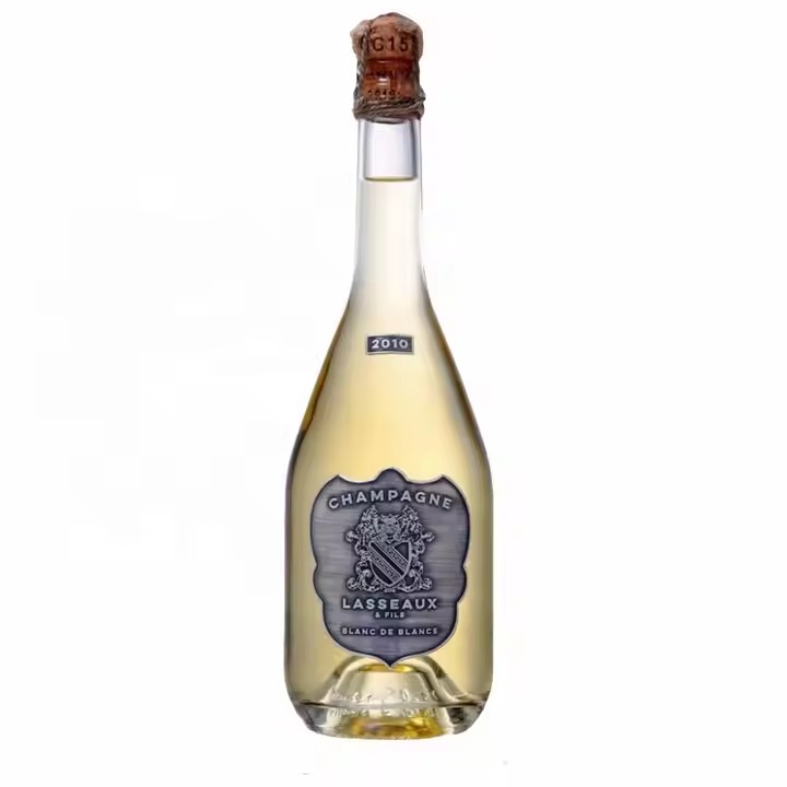 Custom waterproof metal adhesive label for champagne bottles