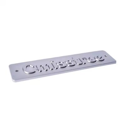 Reflective Concave Mirror Aluminum Label with Custom Logo

