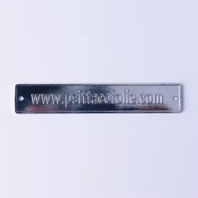 Reflective Concave Mirror Aluminum Label with Custom Logo

