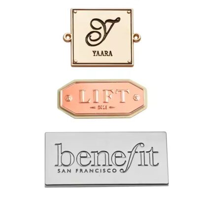 Custom 3D Embossed and Engraved Aluminum Label OEM Design

