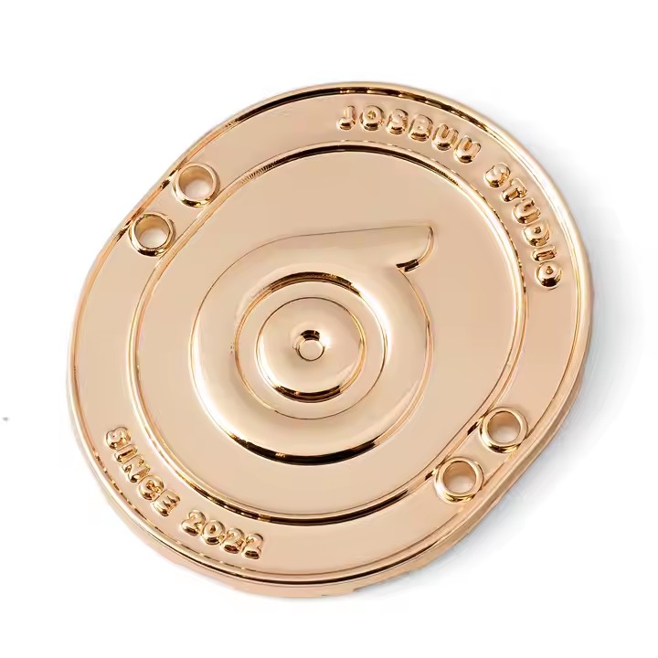 Custom 3D logo metal tag for clothing and accessories