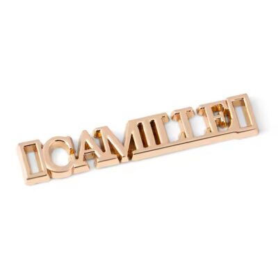 Custom 3D logo metal tag for clothing and accessories