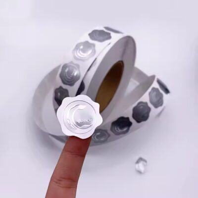 Custom Embossed Aluminum Foil Label Sticker for Product Packaging