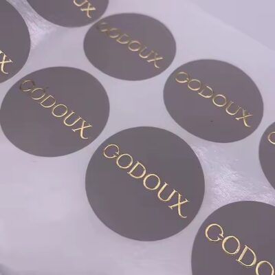 Custom Embossed Aluminum Foil Label Sticker for Product Packaging