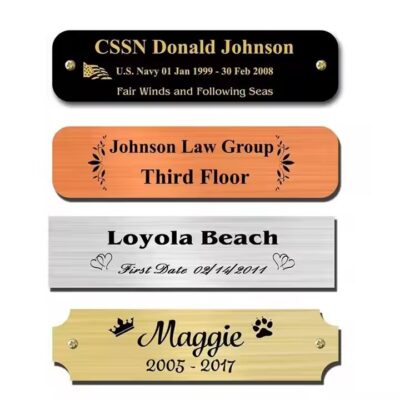 Custom engraved stainless steel name ID tag for branding
