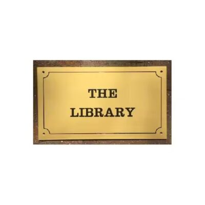 Custom brass door nameplate for office and industrial use