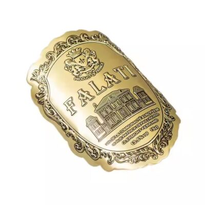 Custom 3D Embossed Metal Wine Label Aluminum Tag