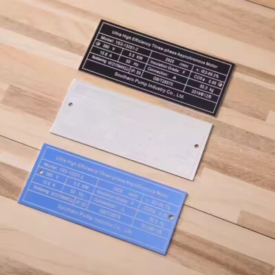 Custom Engraved Aluminum Industrial Tag for Machinery