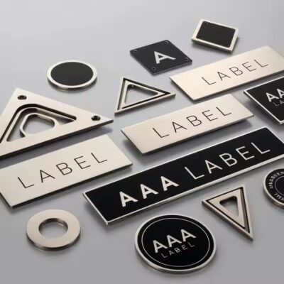 Durable custom engraved metal tag for industrial machinery