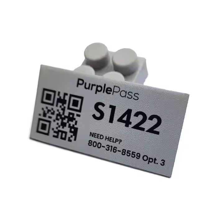 Custom metal barcode label with serial number for asset tracking
