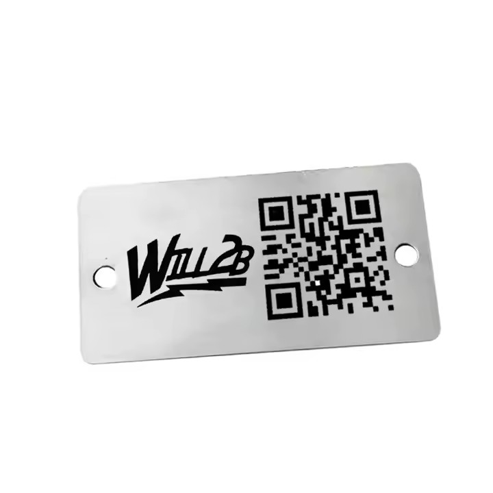 Factory-supplied custom aluminum QR code plant label for farm and nursery identification