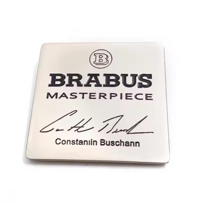 Personalized laser engraved metal tag for clothing and travel luggage branding 