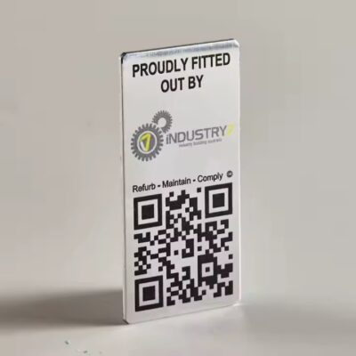 Durable custom engraved metal QR code plant label for garden and nursery identification