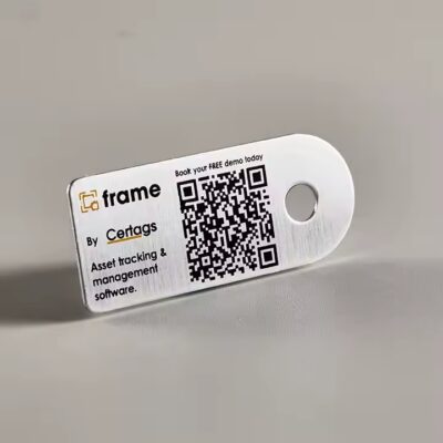Durable custom engraved metal QR code plant label for garden and nursery identification